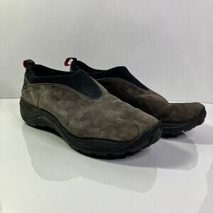 Merrell Orbit Moc Mens 15 Gunsmoke Suede Slip On Shoes Trail Hiking